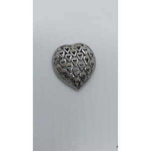 Vintage heart silver tone Celebrity‎ scarf clip